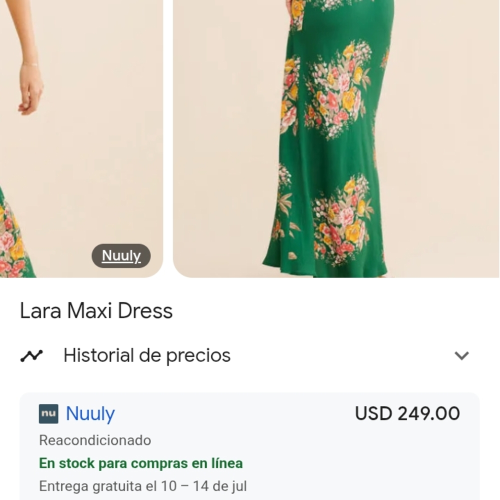 Green Floral Maxi Dress